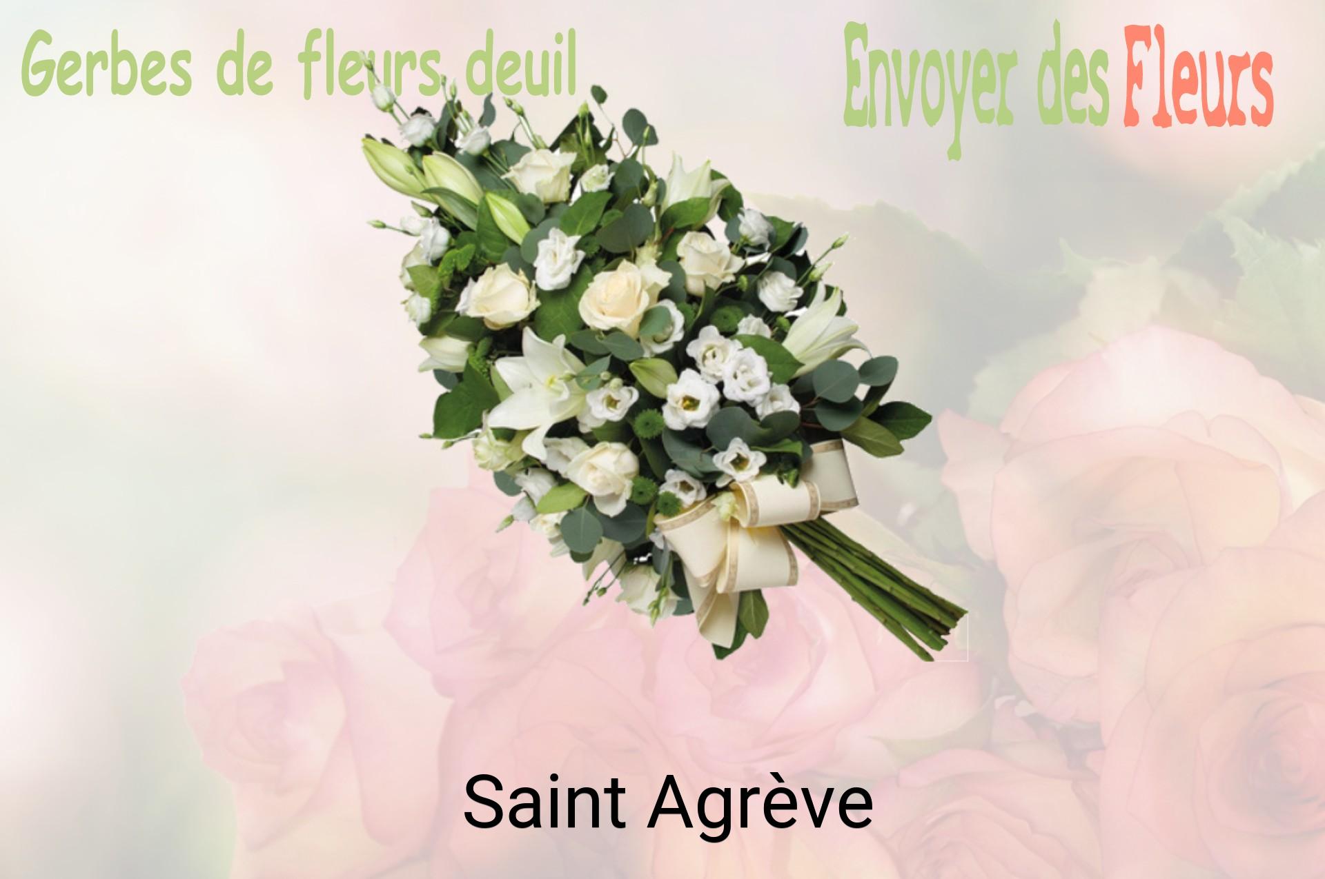 Gerbe de fleurs de deuil livrée à Saint-Agrève
